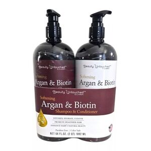 NEW Beauty Untouched Argan Biotin Shampoo And Conditioner 32 oz Each